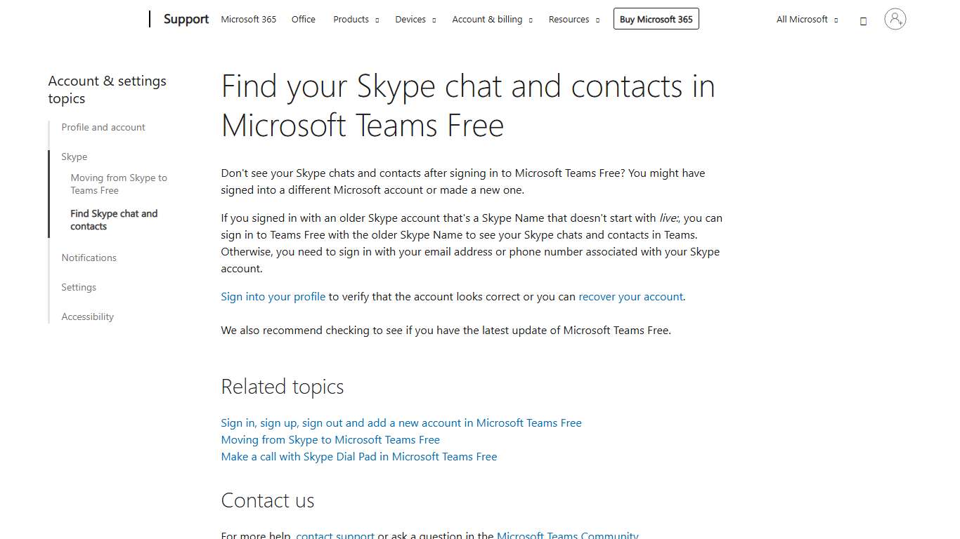 Find your Skype chat and contacts in Microsoft Teams Free - Microsoft Support
